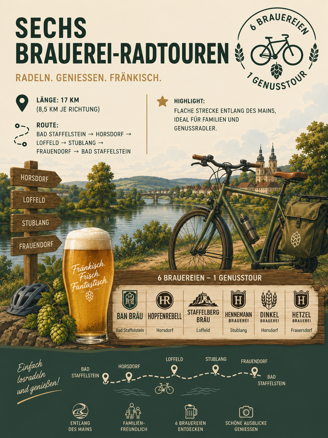 6 Brauereien Radtour Bad Staffelstein